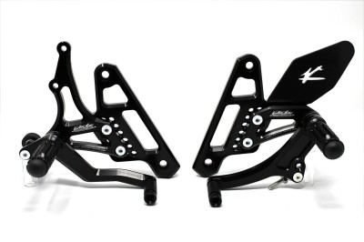 VALTER MOTO T1.5 ADJ REARSETS HONDA CB600 HORNET 07-13 / CBR600F 11-13 IN BLACK image