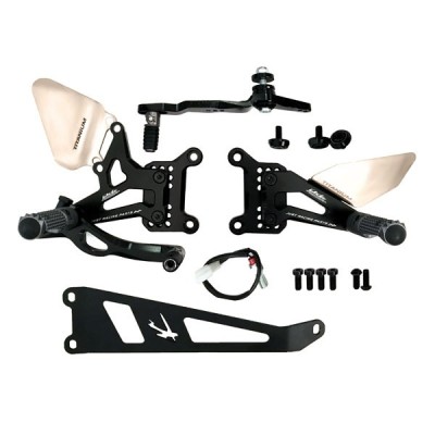 VALTER MOTO T3.5 ADJ. REARSETS HONDA CB600 HORNET 07-13 /  CBR600F 11-13 IN BLACK image