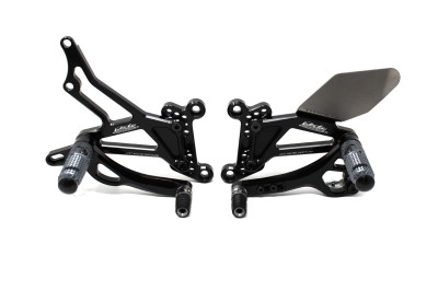 VALTER MOTO T3.5 ADJ. REARSETS KAWASAKI ZX6/636R/RR 05-06 IN BLACK image