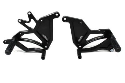 VALTER MOTO T1 FIXED REARSETS KAWASAKI ER6N 09-11 IN BLACK image