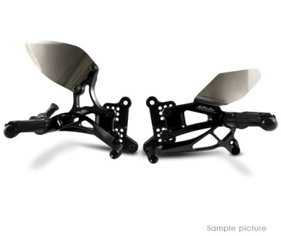 VALTER MOTO T2.5 ADJ. REARSETS KAWASAKI ZX10R 11-15  *NON ABS* IN BLACK image