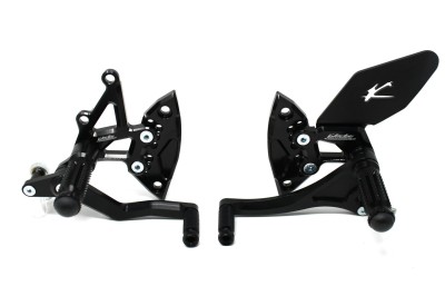 VALTER MOTO T1.5 ADJ. REARSETS KAWASAKI Z1000 14-18  *INC ABS* IN BLACK image