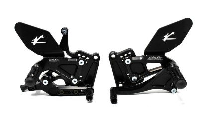 VALTER MOTO T1.5 ADJ. REARSETS KAWASAKI ZX10R 16-24 *ABS* IN BLACK image