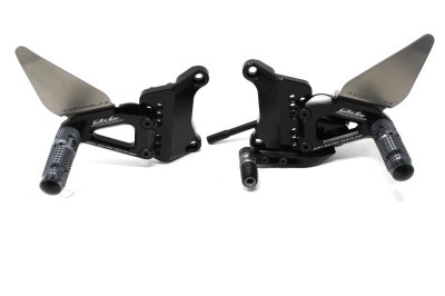 VALTER MOTO T3.5 ADJ REARSETS MV AGUSTA B3 BRUTALE 800 E4 18-24 IN BLACK (EURO4) image