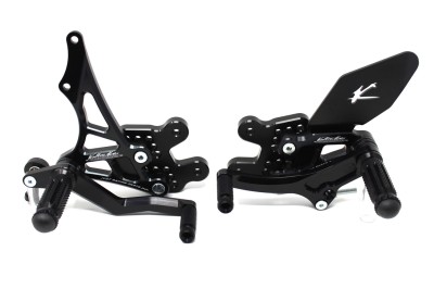 VALTER MOTO T1.5 ADJ. REARSETS SUZUKI GSXR600 / GSXR750 11-17 IN BLACK image