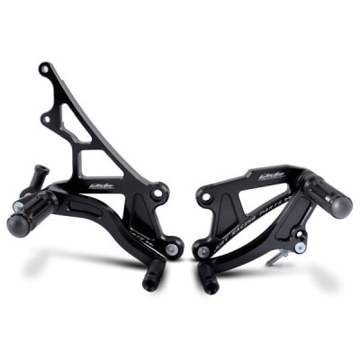 VALTER MOTO T1 FIXED REARSETS TRIUMPH SPEED TRIPLE/R 05-10 IN BLACK image
