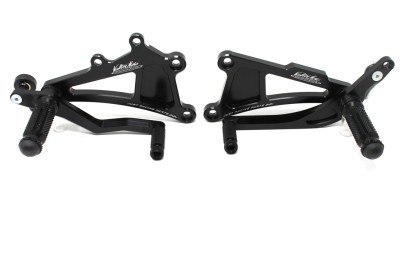 VALTER MOTO T1.5 ADJ. REARSETS TRIUMPH DAYTONA 675/R 13-16  *RACE SHIFT* IN BLACK image