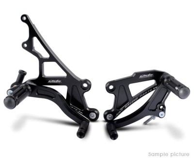 VALTER MOTO T1 FIXED REARSETS YAMAHA YZF R1 07-08 IN BLACK image