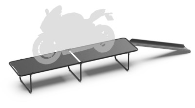 VALTER MOTO PADDOCK GP STAND WITH ALUMINIUM RAMP IN BLACK. *SEE NOTE REGARDS DELIVERY* image