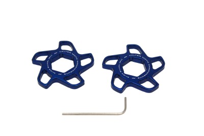VALTER MOTO FORK PRELOAD ADJUSTERS IN BLUE    KAWASAKI/APRILIA/BMW/YAMAHA/TRIUMPH image