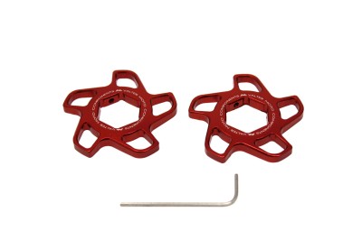 VALTER MOTO FORK PRELOAD ADJUSTERS IN RED     KAWASAKI/APRILIA/BMW/YAMAHA/TRIUMPH image