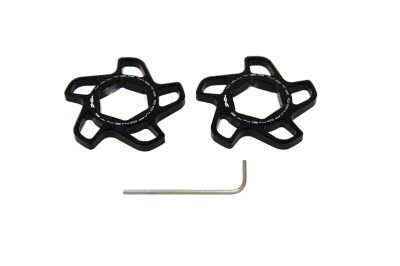VALTER MOTO FORK PRELOAD ADJUSTERS IN BLACK HONDA / KAWASAKI / SUZUKI image