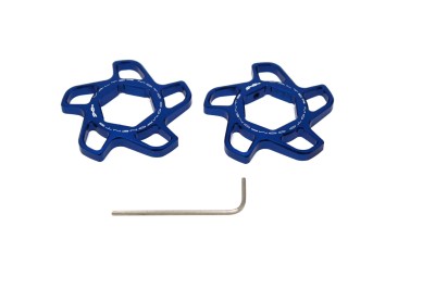 VALTER MOTO FORK PRELOAD ADJUSTERS IN BLUE HONDA / KAWASAKI / SUZUKI image