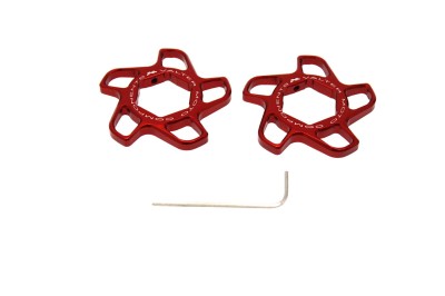 VALTER MOTO FORK PRELOAD ADJUSTERS IN RED HONDA / KAWASAKI / SUZUKI image