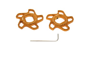 VALTER MOTO FORK PRELOAD ADJUSTERS IN GOLD HONDA / SUZUKI - 14MM FLATS image