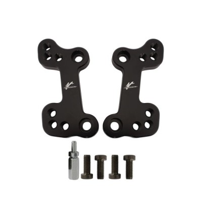 VALTER MOTO ADJ FOOTREST RISER PLATES IN BLACK KAWASAKI ZX10R 2006-2010 image