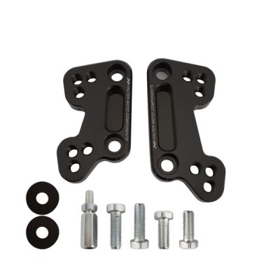 VALTER MOTO ADJ FOOTREST RISER PLATES IN BLACK KAWASAKI NINJA 250R 07-13 / 300R 12-17 image