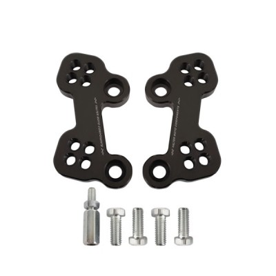 VALTER MOTO ADJ FOOTREST RISER PLATES IN BLACK SUZUKI SV650/S / GSXR600/GSXR750/GSXR1000 image