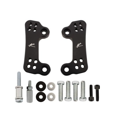 VALTER MOTO ADJ FOOTREST RISER PLATES IN BLACK YAMAHA R6 2003-2005 image