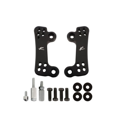 VALTER MOTO ADJ FOOTREST RISER PLATES IN BLACK YAMAHA R1 2007-2008 image