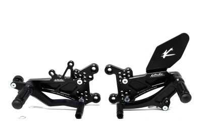 VALTER MOTO T1.5 ADJ. REARSETS YAMAHA YZF R125 08-18 IN BLACK image
