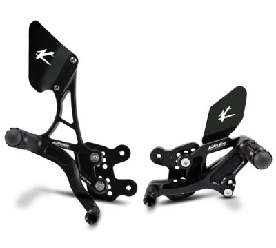 VALTER MOTO T1.5 ADJ. REARSETS YAMAHA YZF R125 08-18  *RACE SHIFT* IN BLACK image