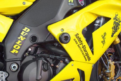 1 PAIR GSG PROTECTORS, KAWASAKI ZX10-R  04-05, FAIRING MODS REQUIRED image