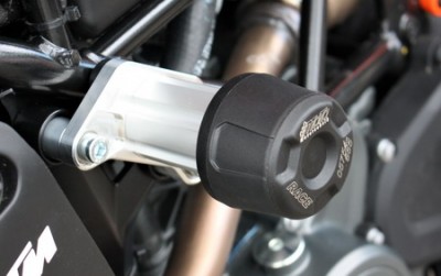 1 PAIR GSG PROTECTORS, KTM DUKE 125 2017 ON, NO MODIFICATIONS REQUIRED image