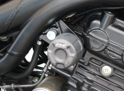 1 PAIR GSG PROTECTORS, SPEED TRIPLE T509/955I 2002-04, BLACK FITTINGS image