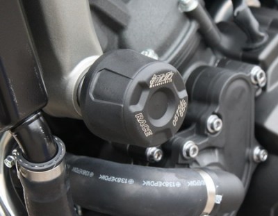 1 PAIR GSG CRASH PROTECTORS, YAMAHA MT-09 (RN29) 13-20, NO MODIFICATIONS REQUIRED image