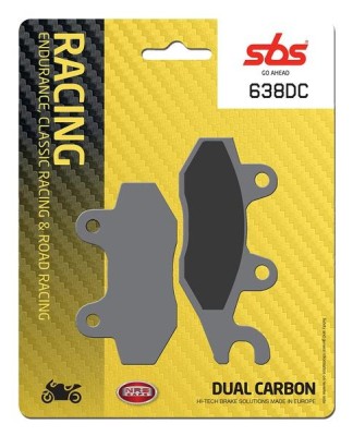 1 SET SBS DUAL CARBON RACING FRONT BRAKE PADS / KAWASKAI EX400 NINJA 400 2018-2023 image