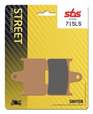 1 SET SBS STREET SINTERED REAR BRAKE PADS ZX7RR 96-02 / ZZR1400 06-19 / ZX14R 06-15 image