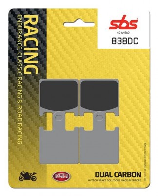 1 SET SBS DUAL CARBON RACING FRONT BRAKE PAD KAWASAKI ZX6R 600 07-17 / ZZR1400 06-19 image