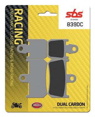 1 SET SBS DUAL CARBON RACING FRONT BRAKE PADS YAMAHA R1 2007-2014 image