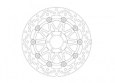 1 SBS STANDARD FRONT BRAKE DISC, HONDA CBR600F3 1995-98 O:296, I:58, C:74, NH:5, H: image