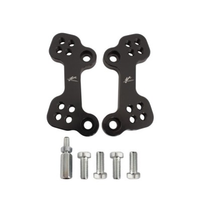 VALTER MOTO ADJ FOOTREST RISER PLATES IN BLACK HONDA CBR600F 1999-2006 image