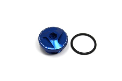 VALTER MOTO EXTREME OIL FILLER CAP IN BLUE YAMAHA VARIOUS MODELS image