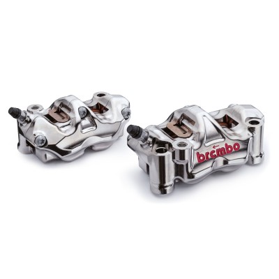 BREMBO GP4-RX RADIAL BILLET CALIPER KIT - NICKEL PLATED - 108MM - INCLUDES BRAKE PADS image