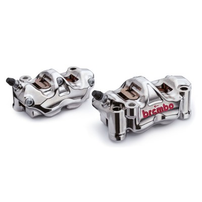 BREMBO GP4-RX RADIAL BILLET CALIPER KIT - NICKEL PLATED - 130MM - INCLUDES BRAKE PADS image