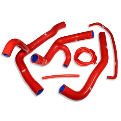 SAMCO SILICONE HOSE KIT RED YAMAHA R6 2006-2022 **RACING HOSE KIT** 6 PIECE KIT image
