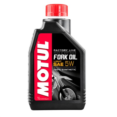 MOTUL FORK FLUID 5W LIGHT FACTORY LINE SYNTHETIC cSt@40C 18.0. cSt@100C 4.0. VI image