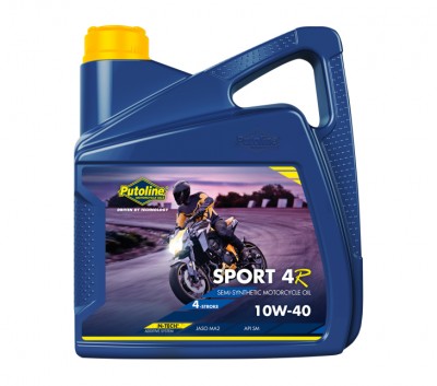 PUTOLINE 4 LTR SPORT 4R 10W/40 TECHNOMOTO SEMI-SYNTHETIC 4 STROKE OIL API SL/JASO MA2 image
