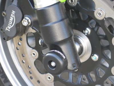 1 PAIR GSG FRONT AXLE SLIDERS TRIUMPH SPEED TRIPLE T509/955i 2002-04 image