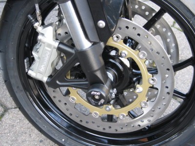 1 PAIR GSG FRONT AXLE SLIDERS TRIUMPH SPEED TRIPLE 1050 2005-10 image