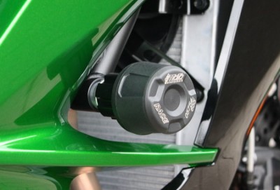 1 PAIR GSG PROTECTORS, KAWASAKI NINJA H2 HS SX/SE 2018-, BLACK ANODISED ADAPTOR image