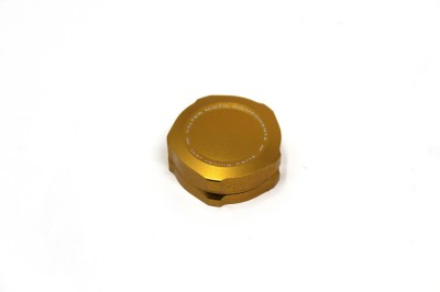 VALTER MOTO REAR BRAKE/CLUTCH FLUID RESERVOIR CAP IN GOLD HONDA/KAWA/YAM/SUZUKI/TRIUMPH image