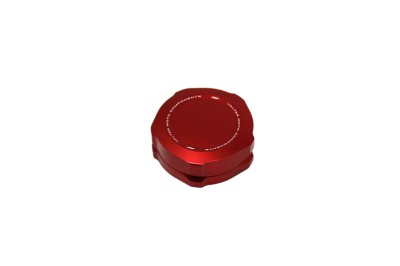 VALTER MOTO REAR BRAKE/CLUTCH FLUID RESERVOIR CAP IN RED HONDA/KAWA/YAM/SUZUKI/TRIUMPH image