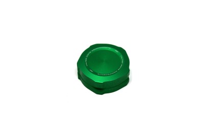 VALTER MOTO REAR BRAKE/CLUTCH FLUID RESERVOIR CAP IN GREEN HONDA/KAWA/YAM/SUZUKI/TRIUMPH image