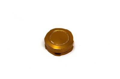VALTER MOTO REAR BRAKE FLUID RESERVOIR CAP IN GOLD YAM R1 16-22 / KAWA ZX6/636R/RR 09-22 image