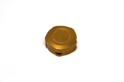 VALTER MOTO REAR BRAKE/CLUTCH FLUID RESERVOIR CAP IN GOLD KAWASAKI ZX10R 2016-2022 image